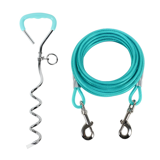 Anchor Twist Spiral Steel Stake and Tie-Out Wire