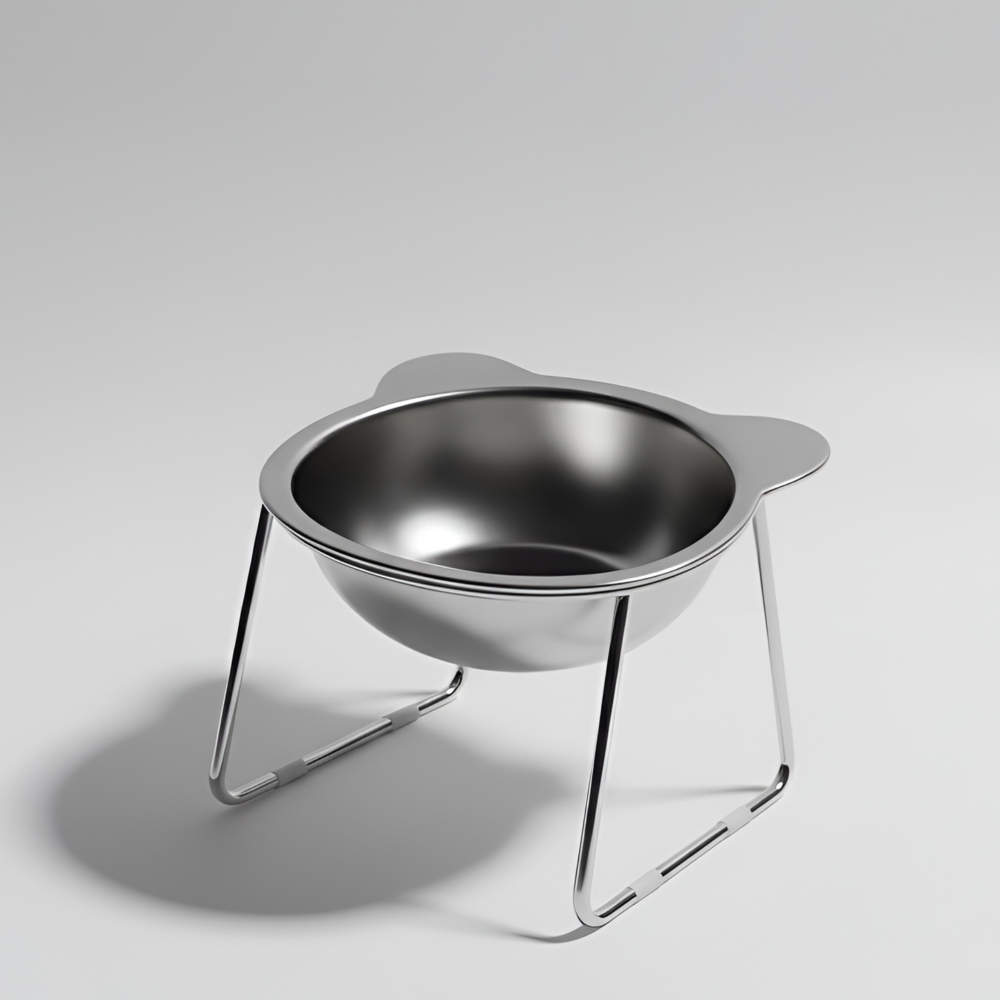 FeastEase 15° Elevated Stainless Steel Feeding Bowl for Cats
