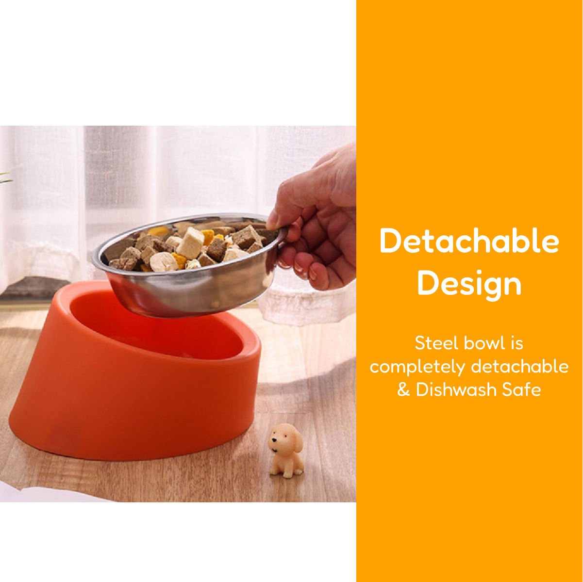 EatRight Anti-Vomit Stainless Steel Pet Bowl