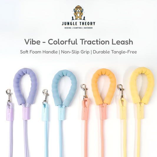 Vibe Traction Leash for Dogs & Cats | Soft Foam Handle, Durable Rope Lead for Pets