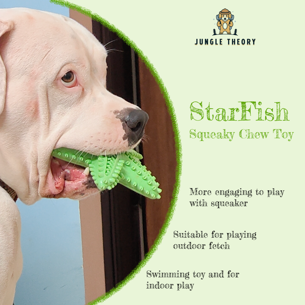 Starfish Squeaky Chew & Swimming Toy