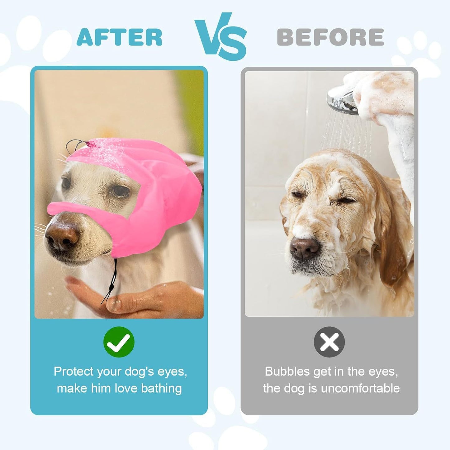 SplashCap – Bathing Ear & Eyes Protection Cover for Dogs
