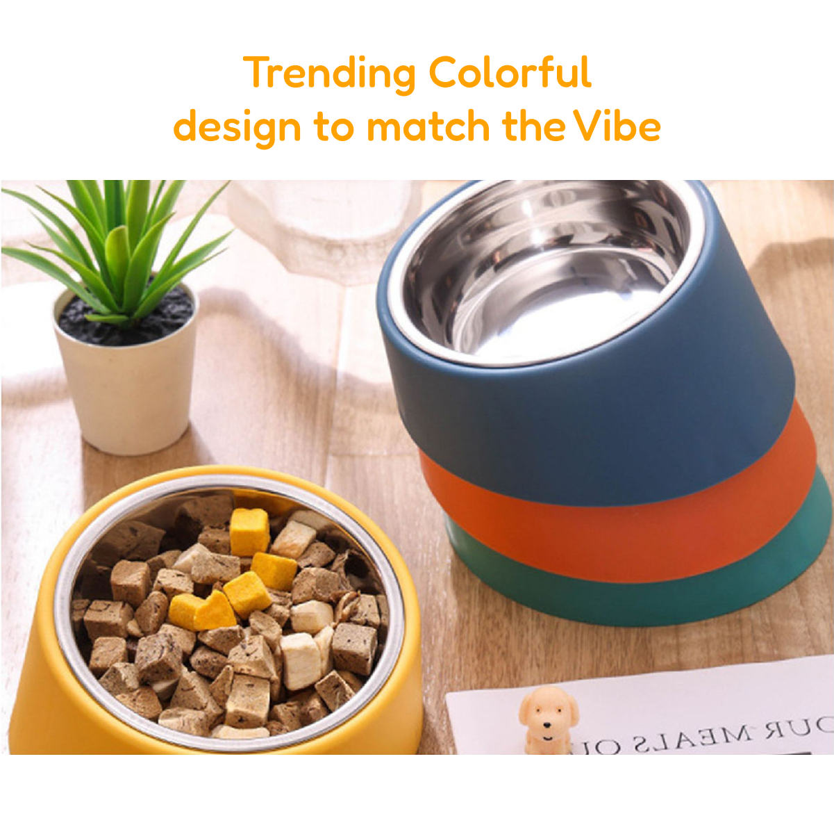 EatRight Anti-Vomit Stainless Steel Pet Bowl