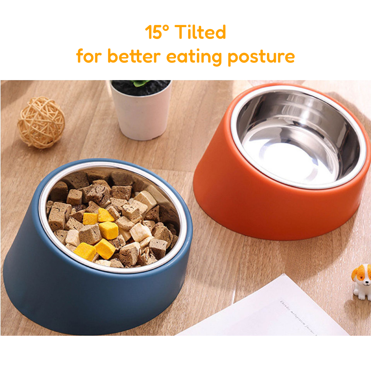 EatRight Anti-Vomit Stainless Steel Pet Bowl
