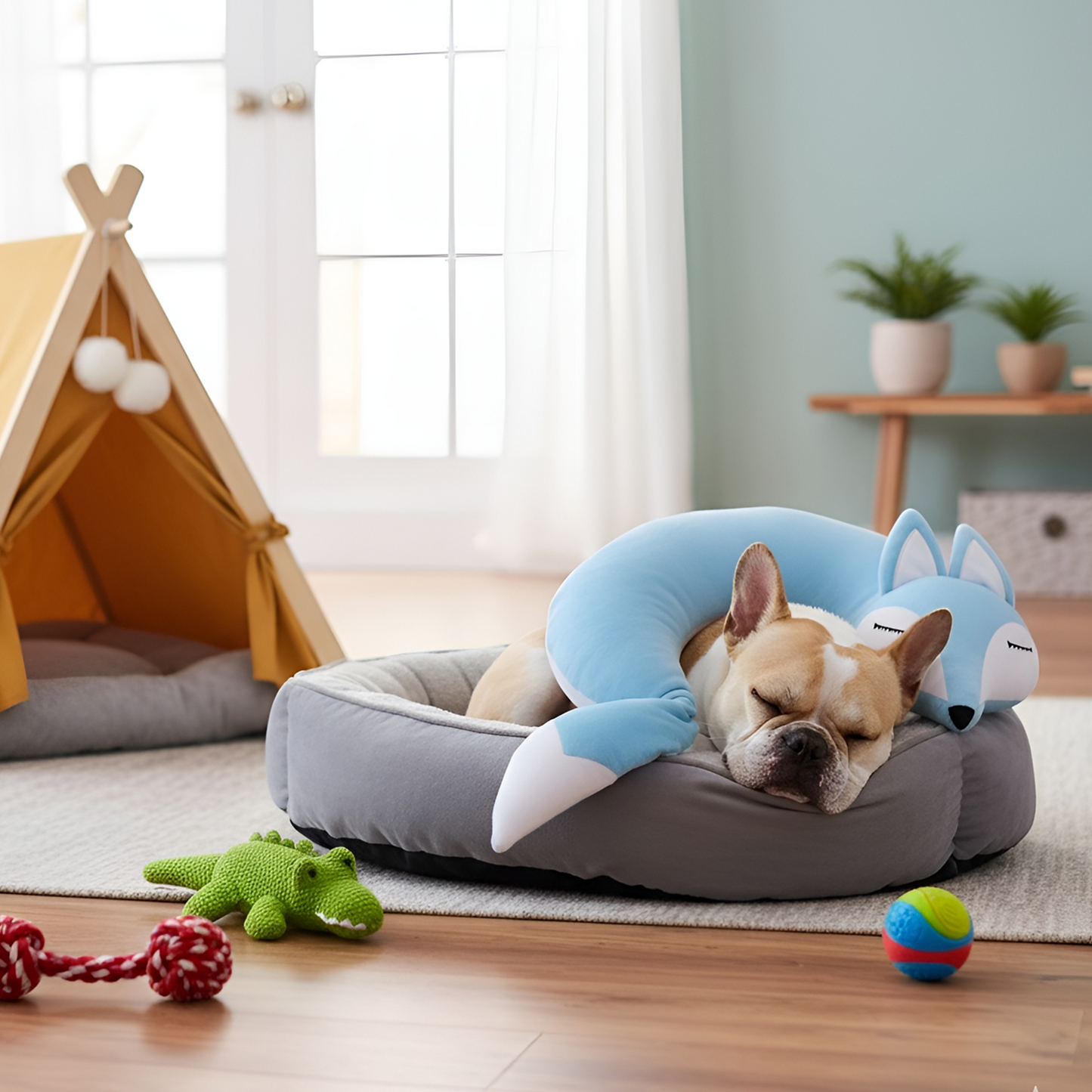 FoxHug Pillow – Soft Plush Dog Pillow & Cuddle Cushion