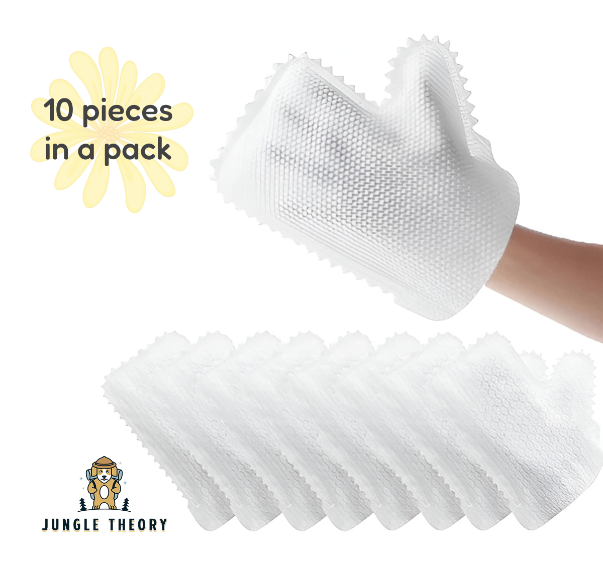 Dry Bath Mittens – Disposable Pet Cleaning Gloves for Dogs & Cats