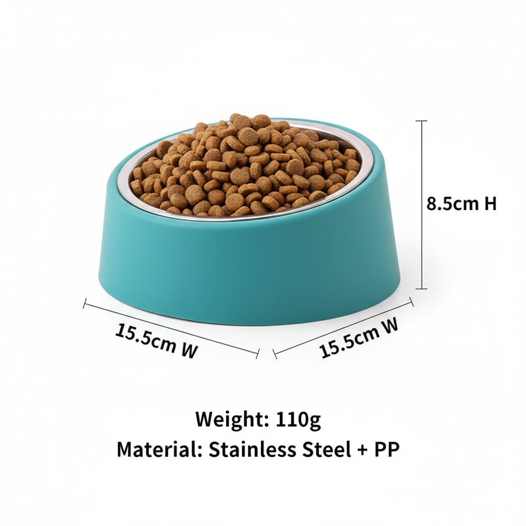 EatRight Anti-Vomit Stainless Steel Pet Bowl