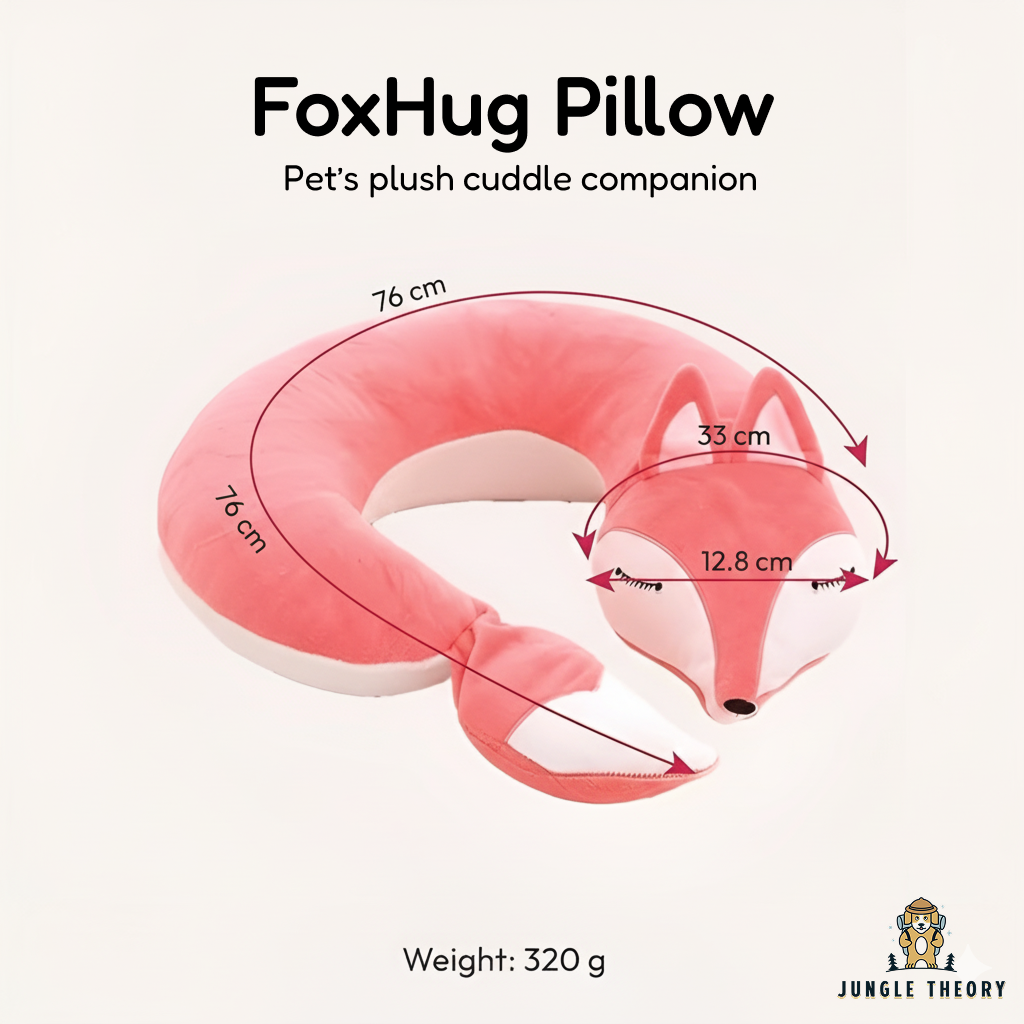 FoxHug Pillow – Soft Plush Dog Pillow & Cuddle Cushion