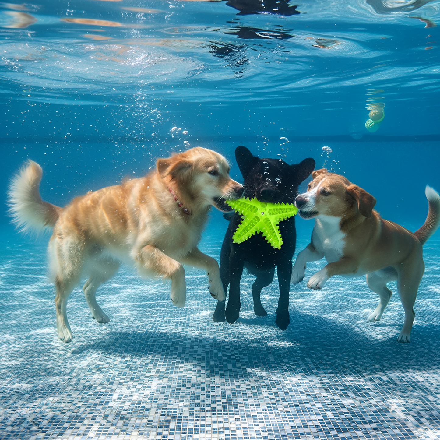 Starfish Squeaky Chew & Swimming Toy