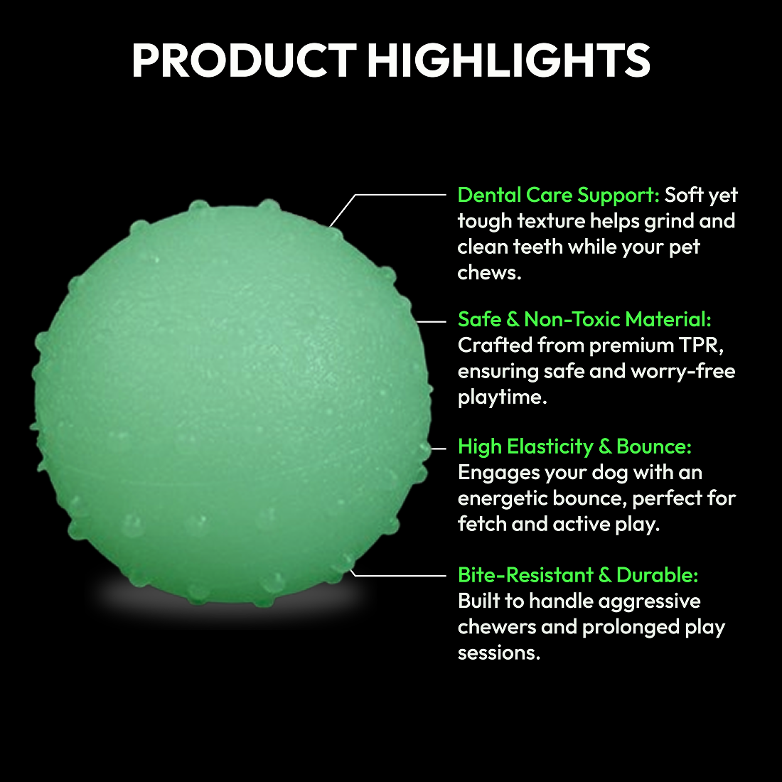 PawGlow Bounce – Luminous Bouncy Chew Ball Pet Toy