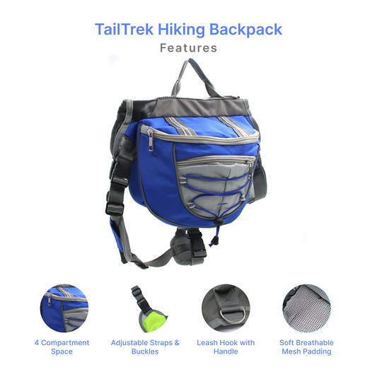 TailTrek Pet Saddle Backpack for Hiking, Camping & Outdoor