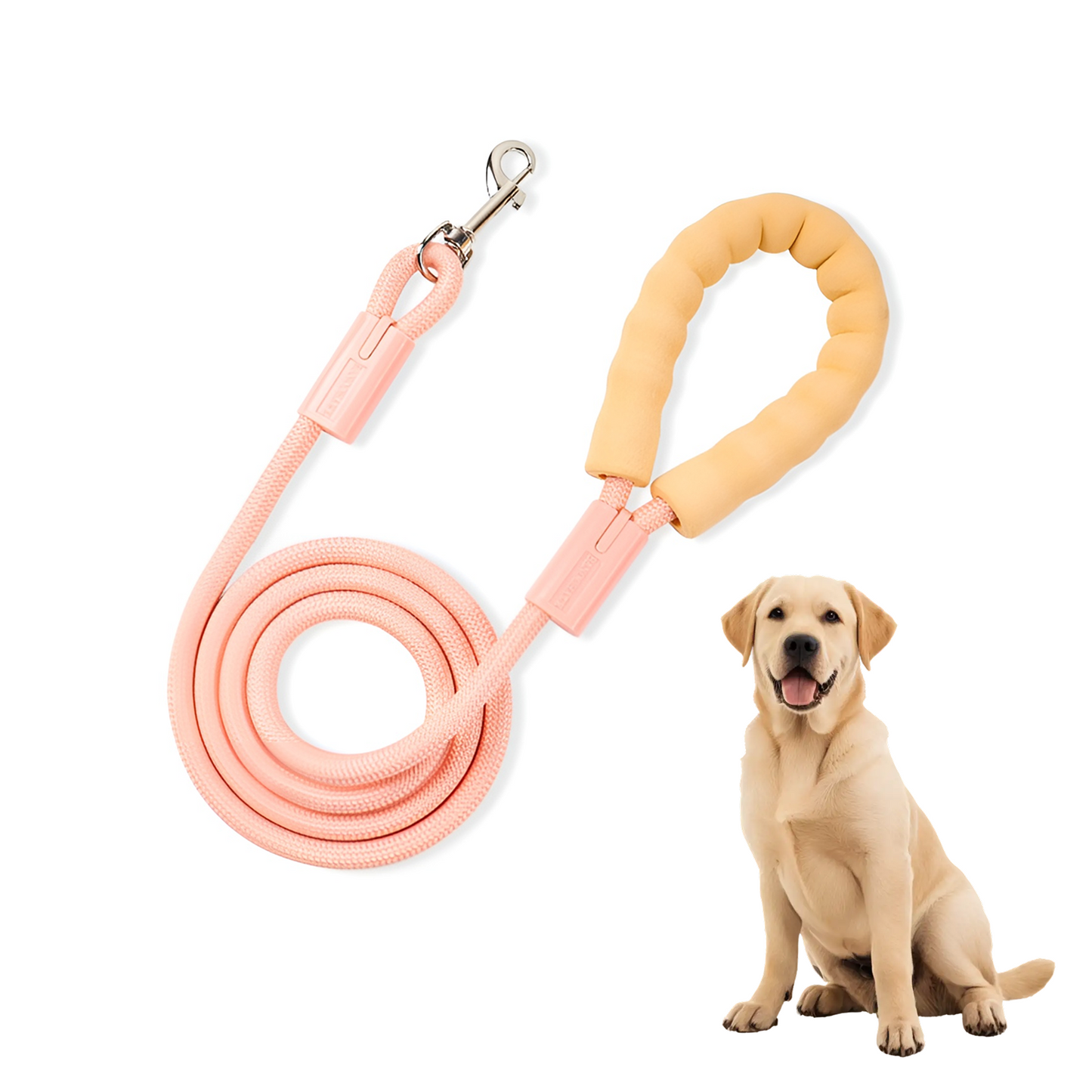 Vibe Traction Leash for Dogs & Cats | Soft Foam Handle, Durable Rope Lead for Pets