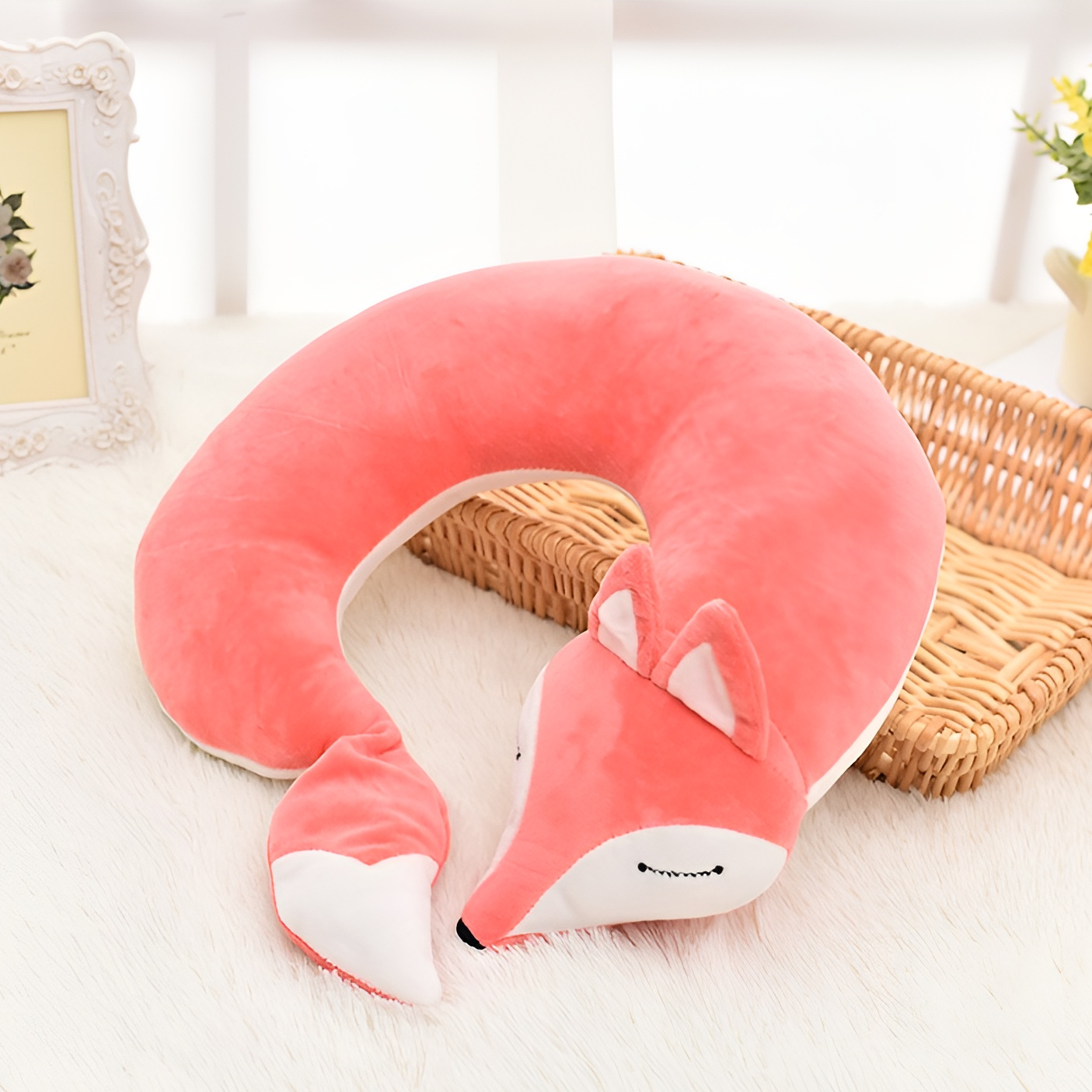 FoxHug Pillow – Soft Plush Dog Pillow & Cuddle Cushion