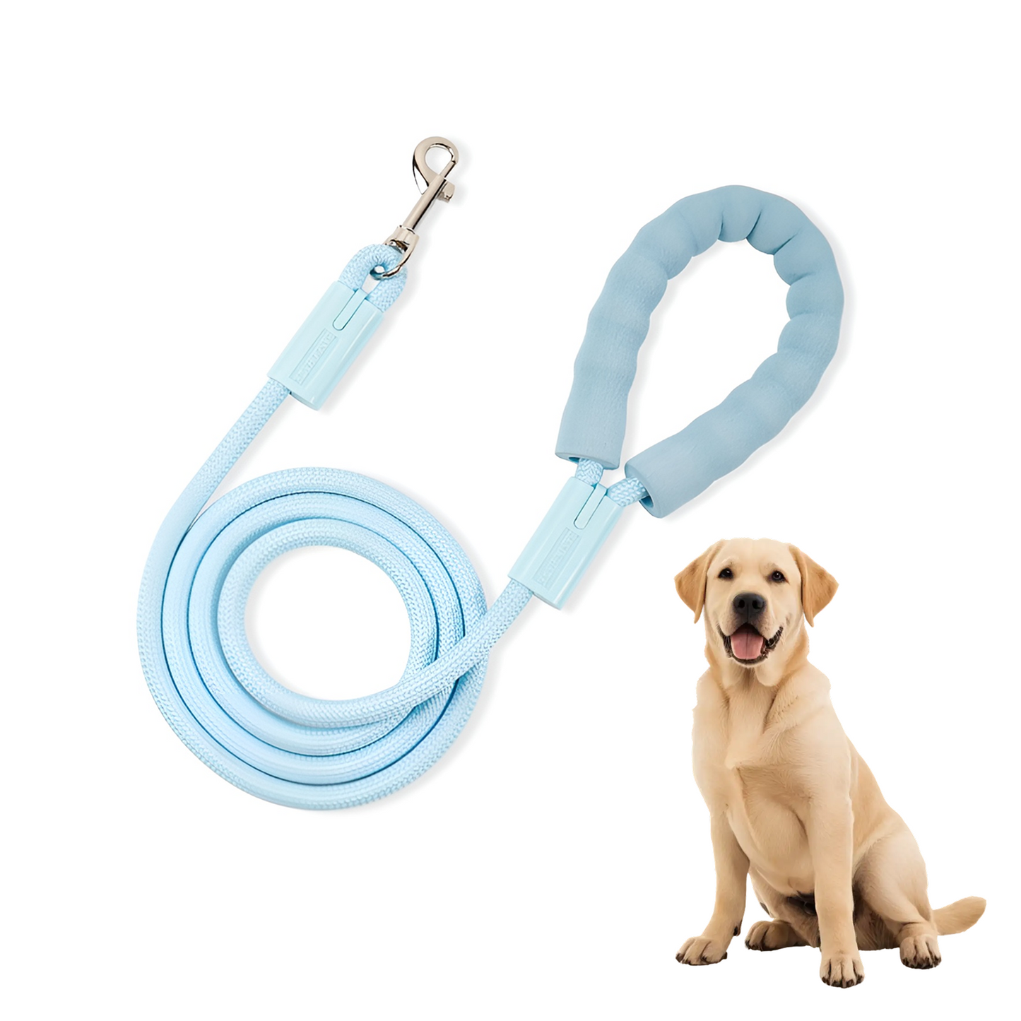 Vibe Traction Leash for Dogs & Cats | Soft Foam Handle, Durable Rope Lead for Pets
