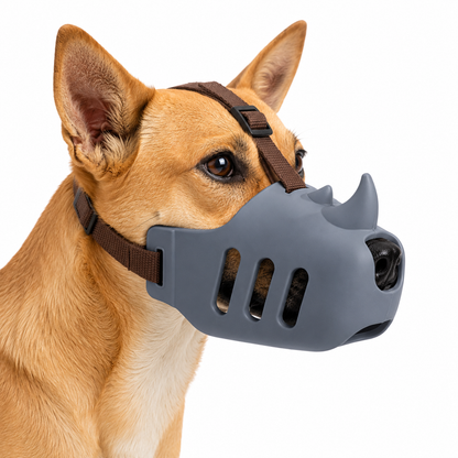 Silicone Rhino Muzzle | Mouth Cover, Anti-bite Muzzle for Dogs