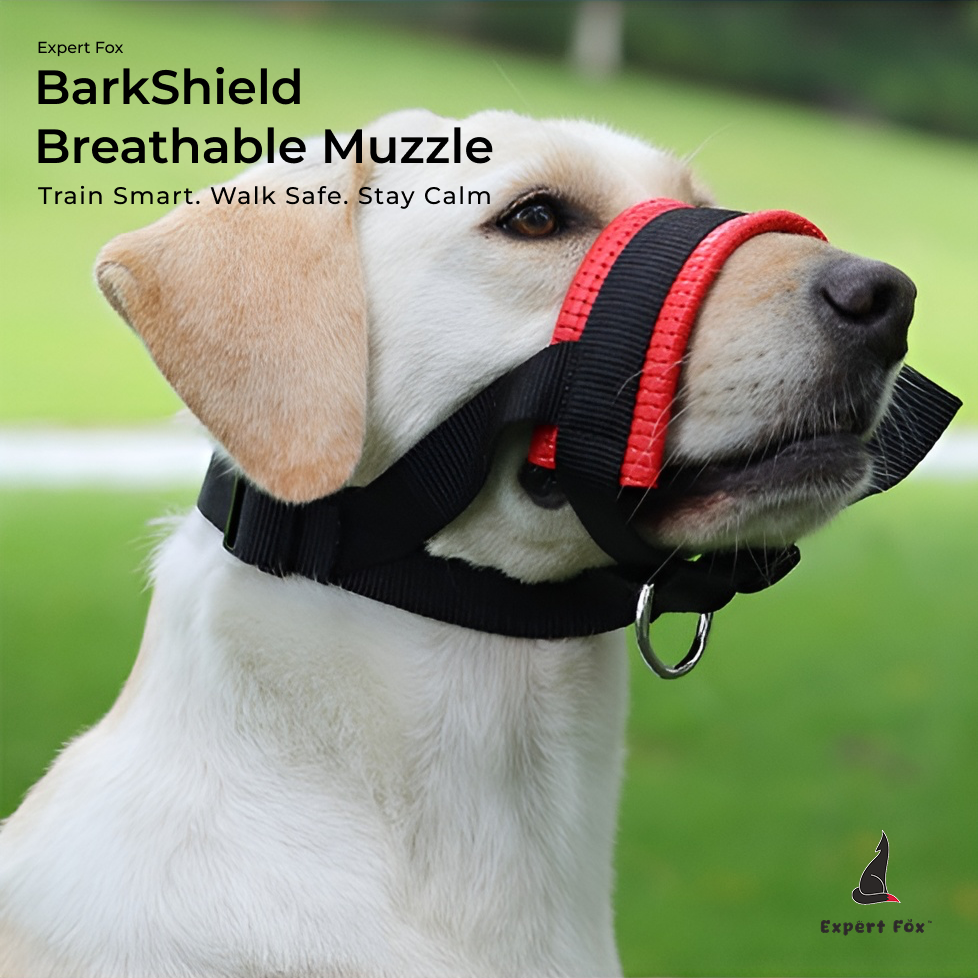 BarkShield Breathable Muzzle for Dogs