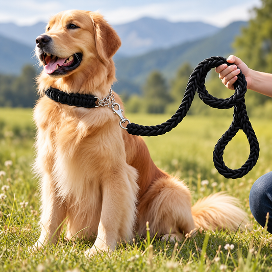 AlphaGrip Braided Dog Leash - Collar Set