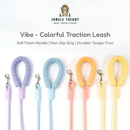 Vibe Traction Leash for Dogs & Cats | Soft Foam Handle, Durable Rope Lead for Pets