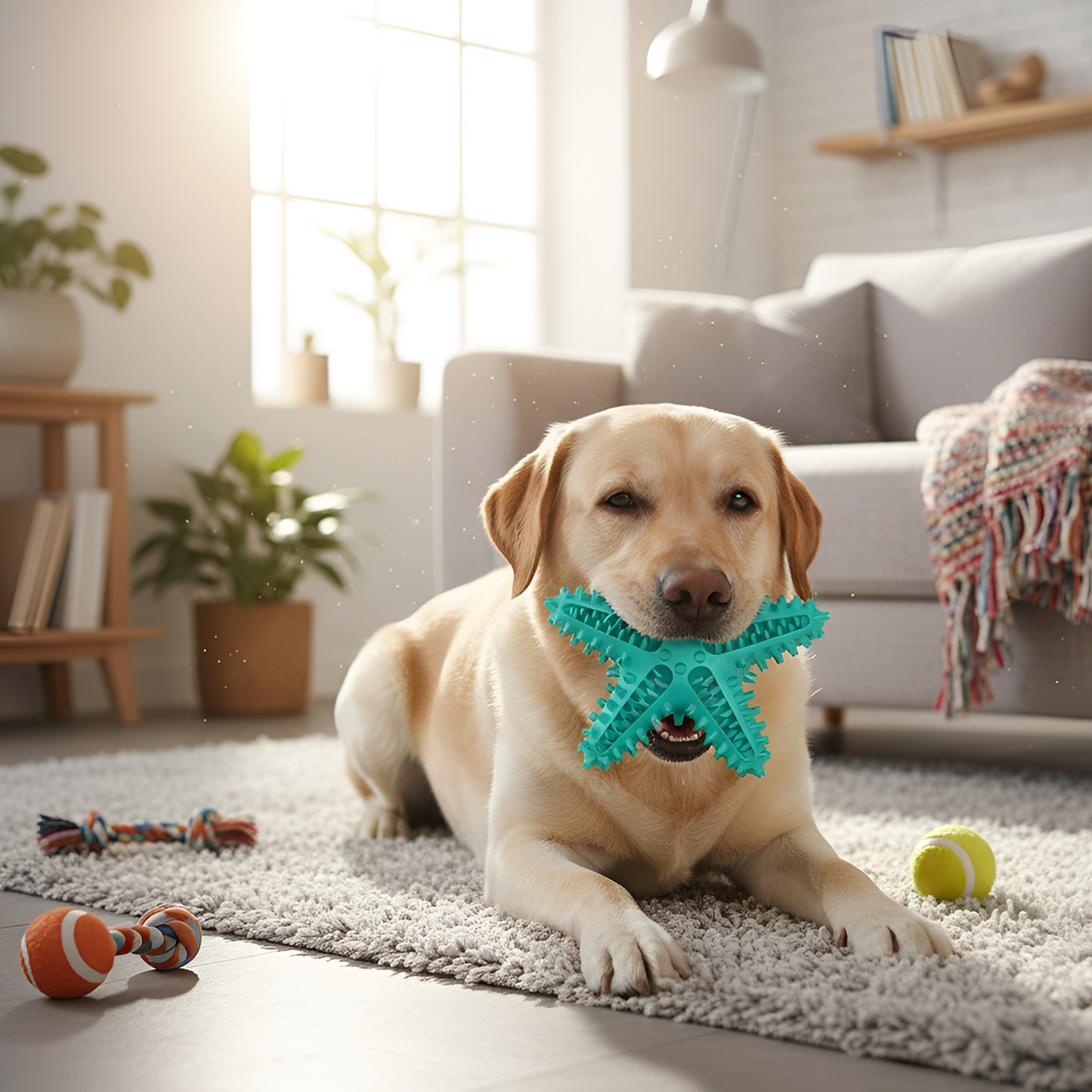 Starfish Squeaky Chew & Swimming Toy