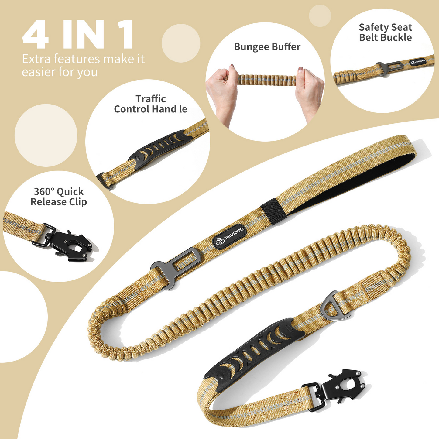 K9 Command Pro Tactical Bungee Leash