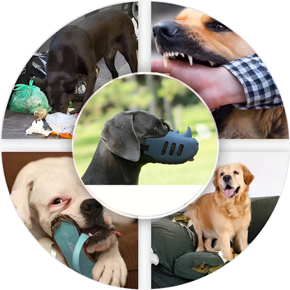Silicone Rhino Muzzle | Mouth Cover, Anti-bite Muzzle for Dogs