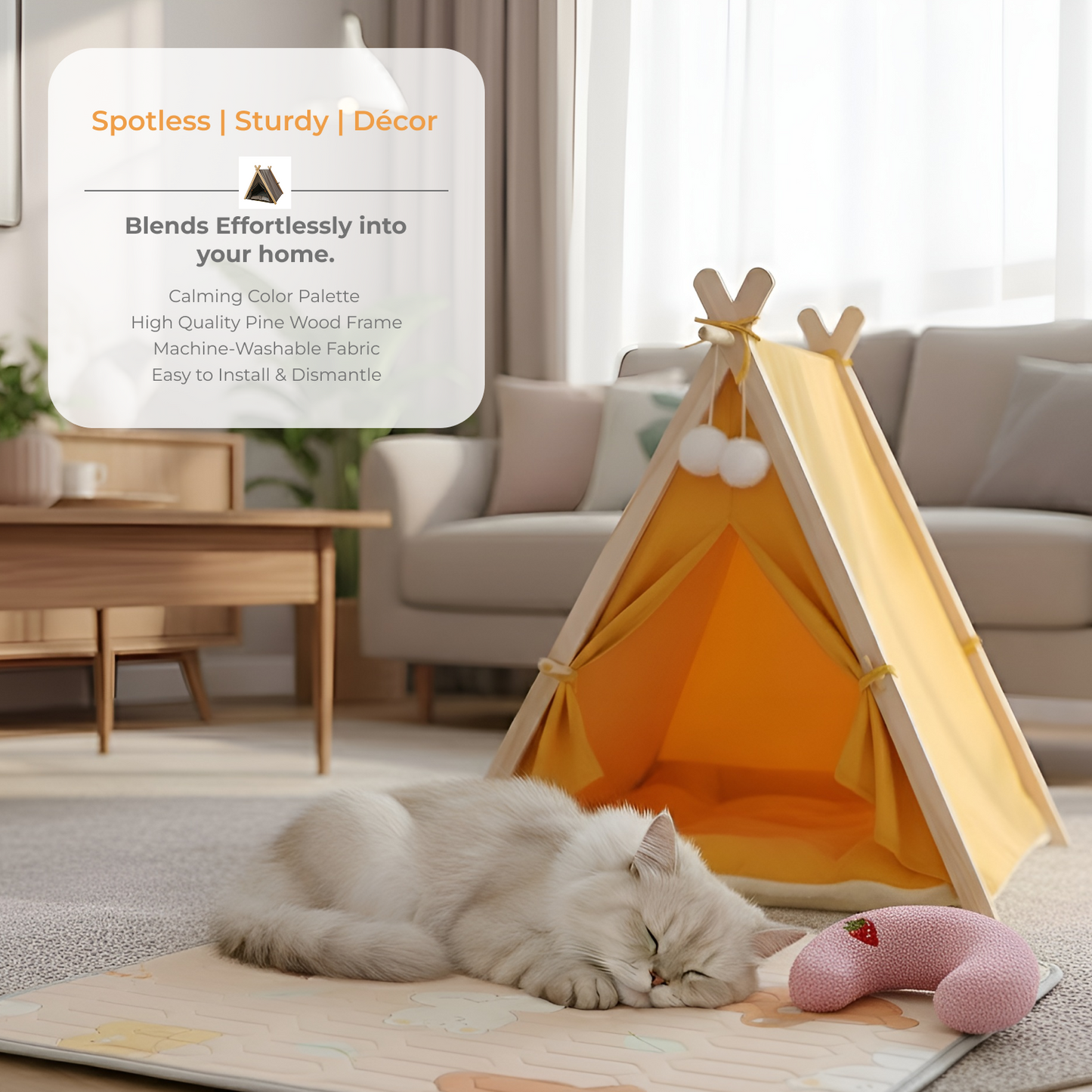 DreamDen™ Indoor Pet Tent | Stylish Home Décor Pet House
