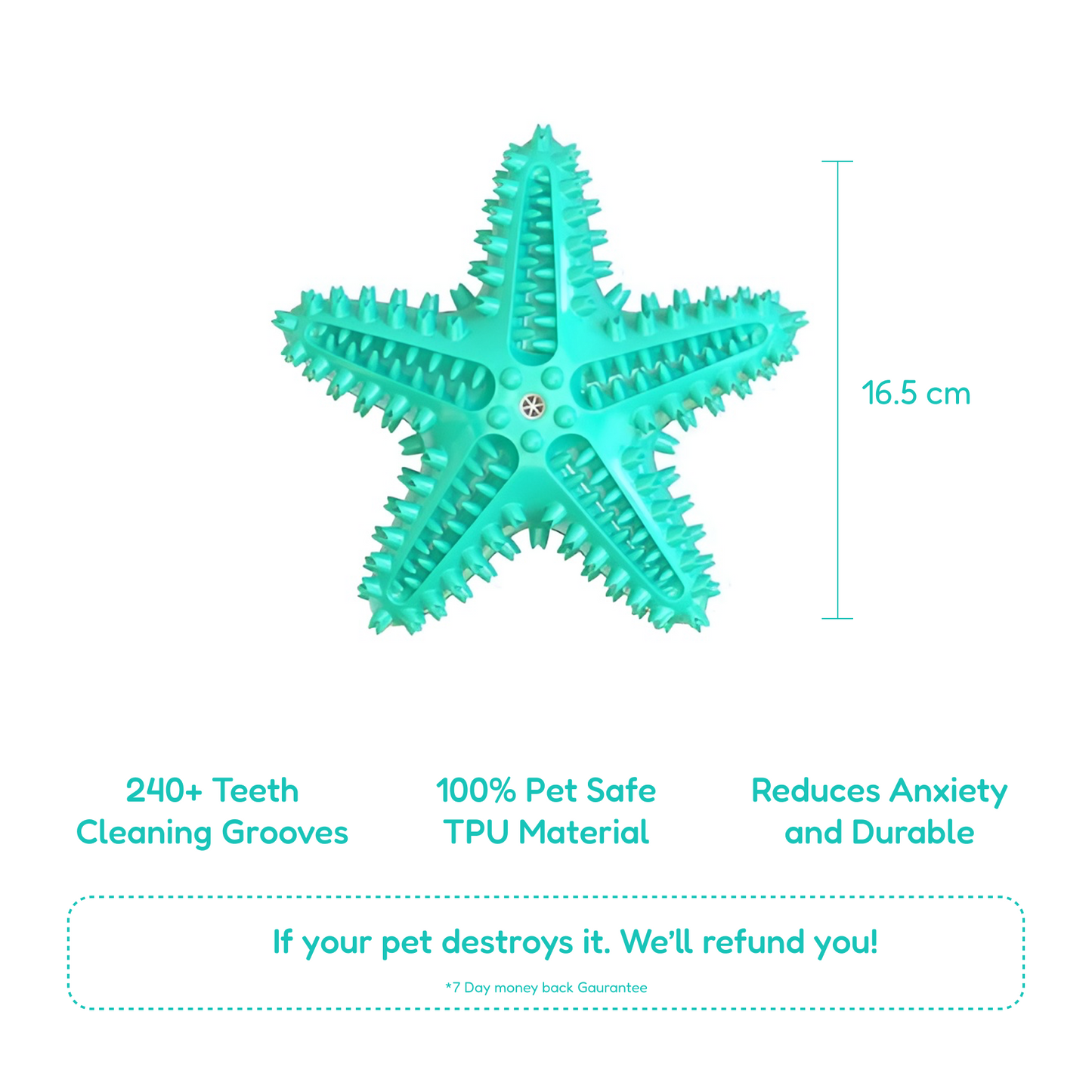 Starfish Squeaky Chew & Swimming Toy