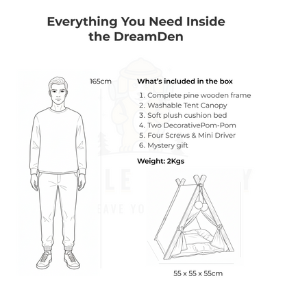 DreamDen™ Indoor Pet Tent | Stylish Home Décor Pet House