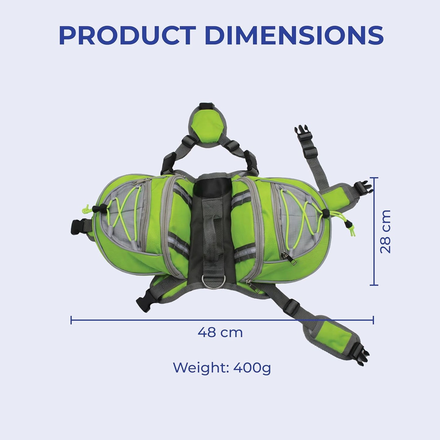 TailTrek Pet Saddle Backpack for Hiking, Camping & Outdoor