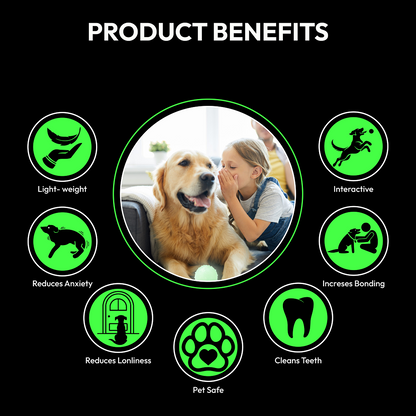 PawGlow Bounce – Luminous Bouncy Chew Ball Pet Toy