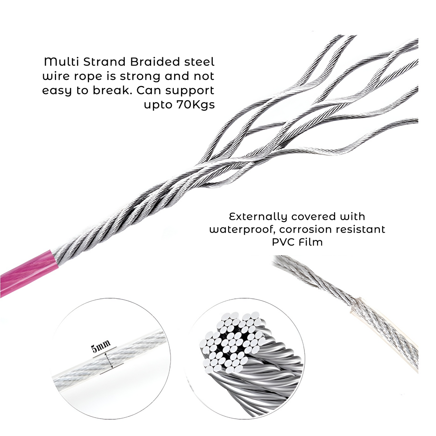 Anchor Twist Spiral Steel Stake and Tie-Out Wire